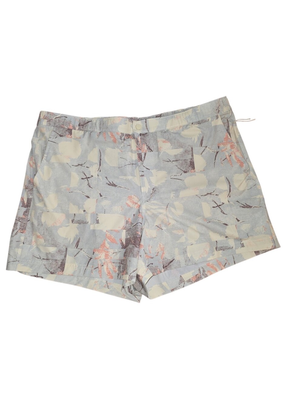 VRST Men's XXL 5" Resort Short Print Light Blue Floral Multi Tech Stretch NWT